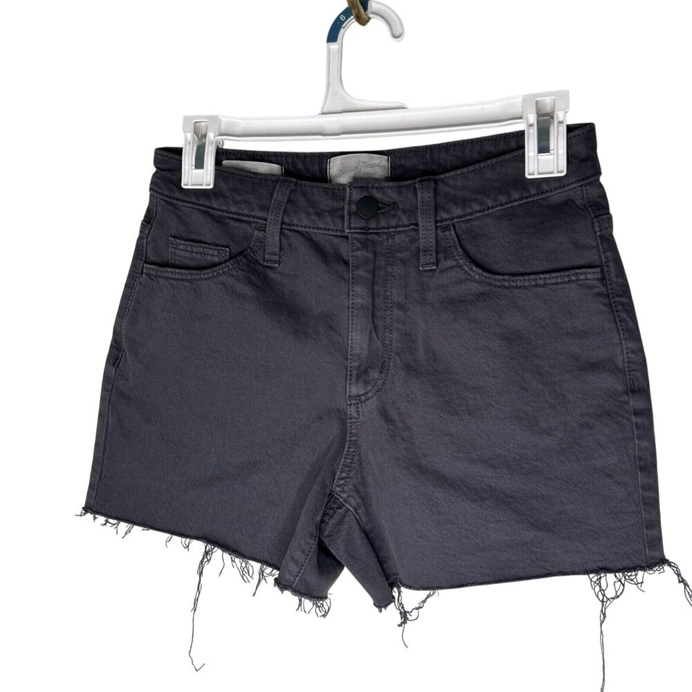 Universal Thread Vintage Midi Jean Shorts 4” Inseam Raw Hem Gray Size 00/24